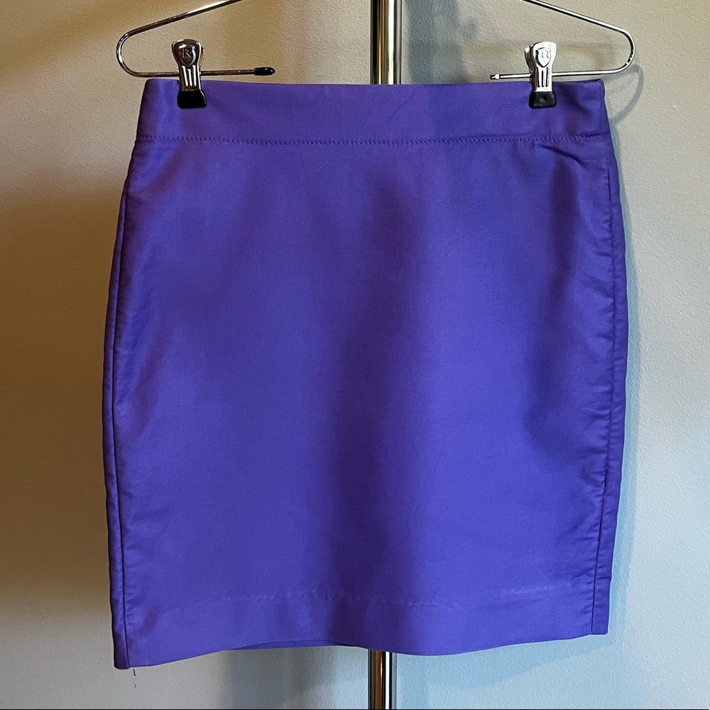 J. Crew Purple Pencil Skirt Size 0